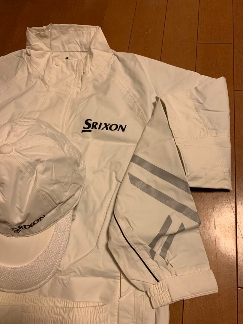SRIXONレインウェア3点セットサイズM (収納袋付き) ホワイト