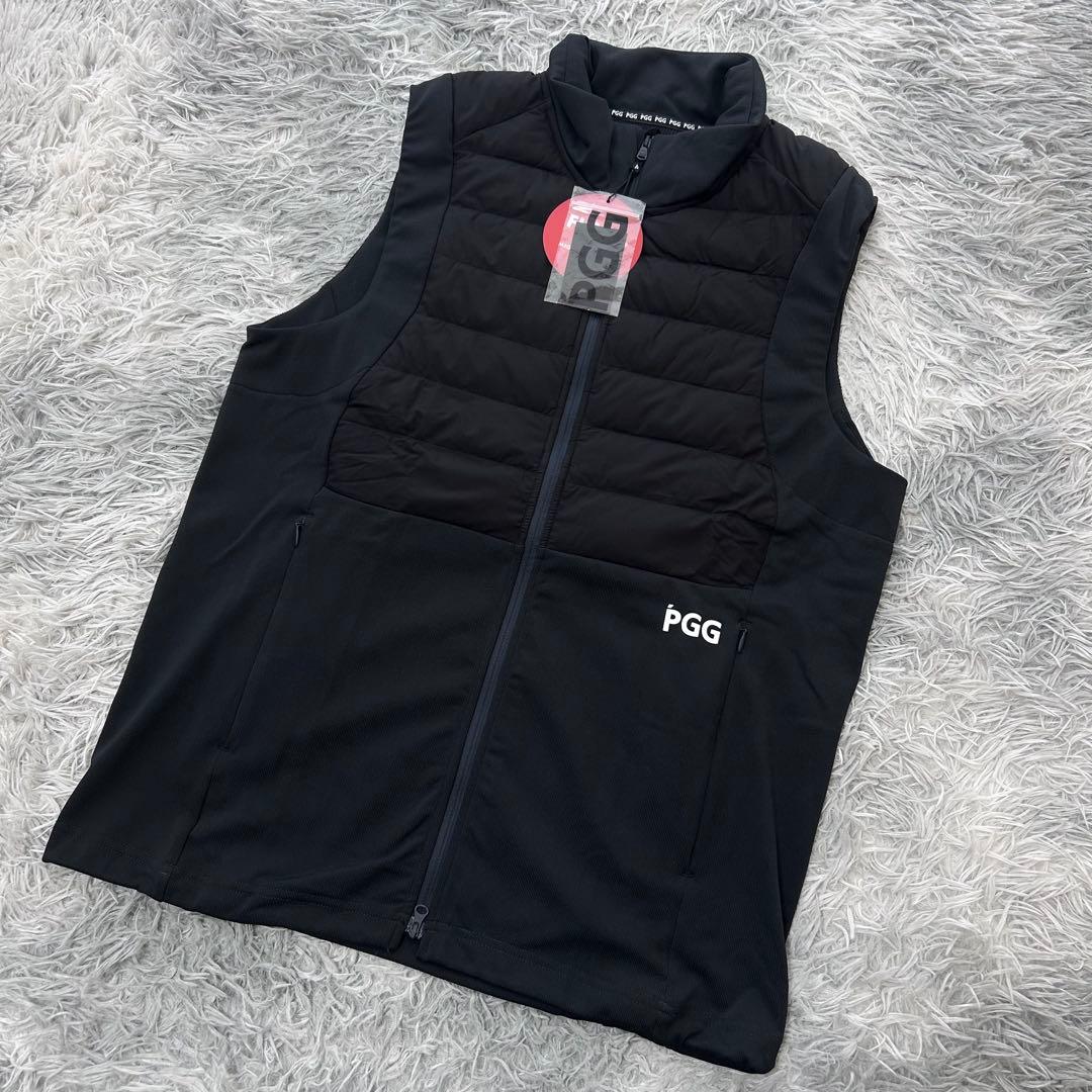 新品　PGG パーリーゲイツ　ベスト　中綿　ネイビー　フルジップ　サイズ5