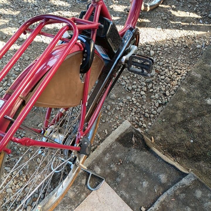 電動アシスト自転車 あか 前バスケット付き