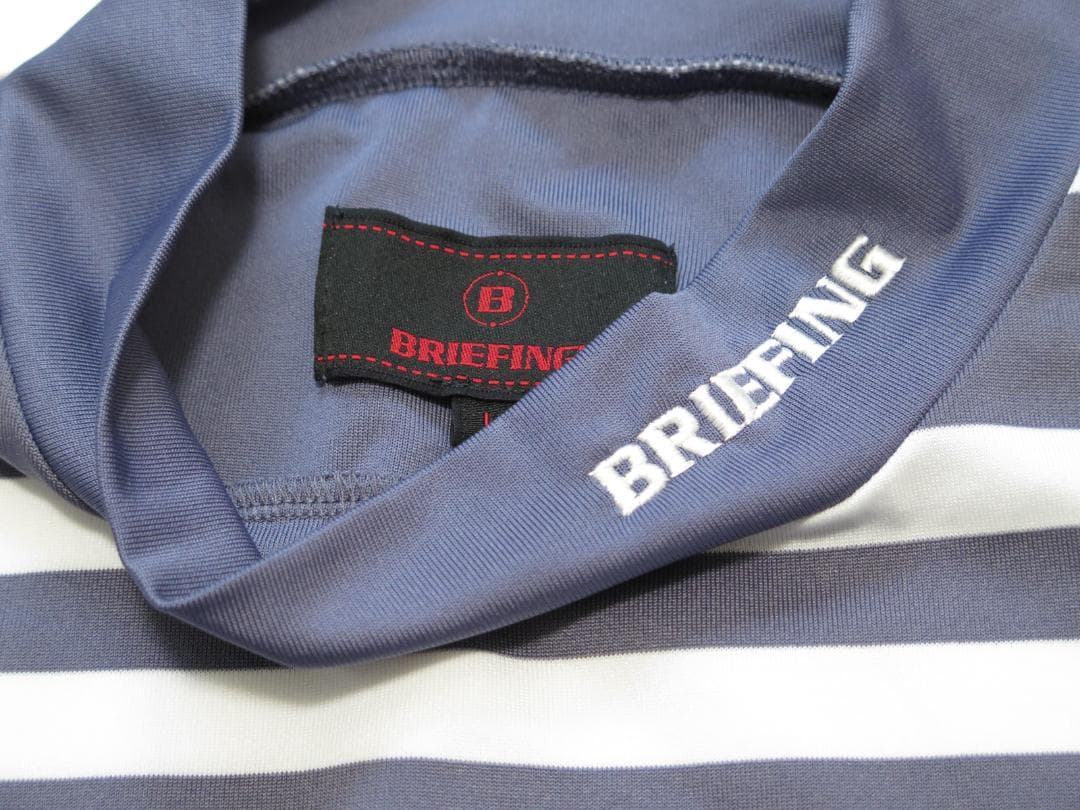 ⓁBRIEFING GOLF ブリーフィングゴルフハイネックボーダー半袖シャツ