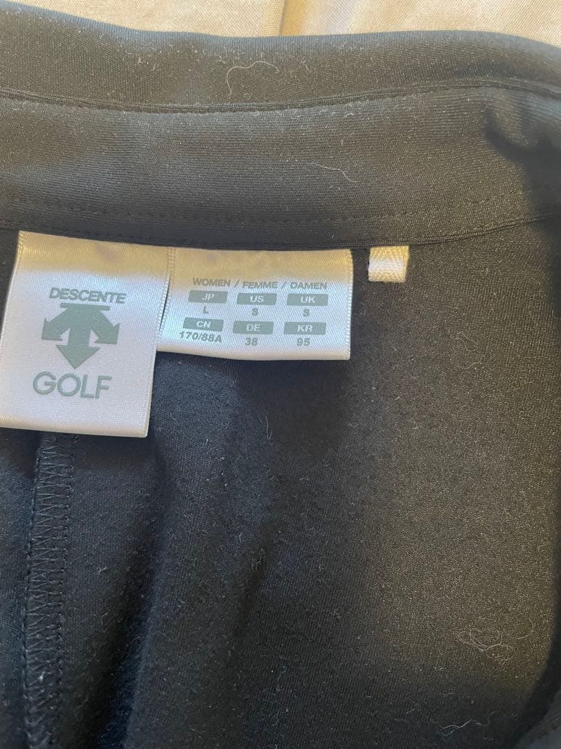 DESCENTE GOLF レディース裏起毛ポロシャツ L