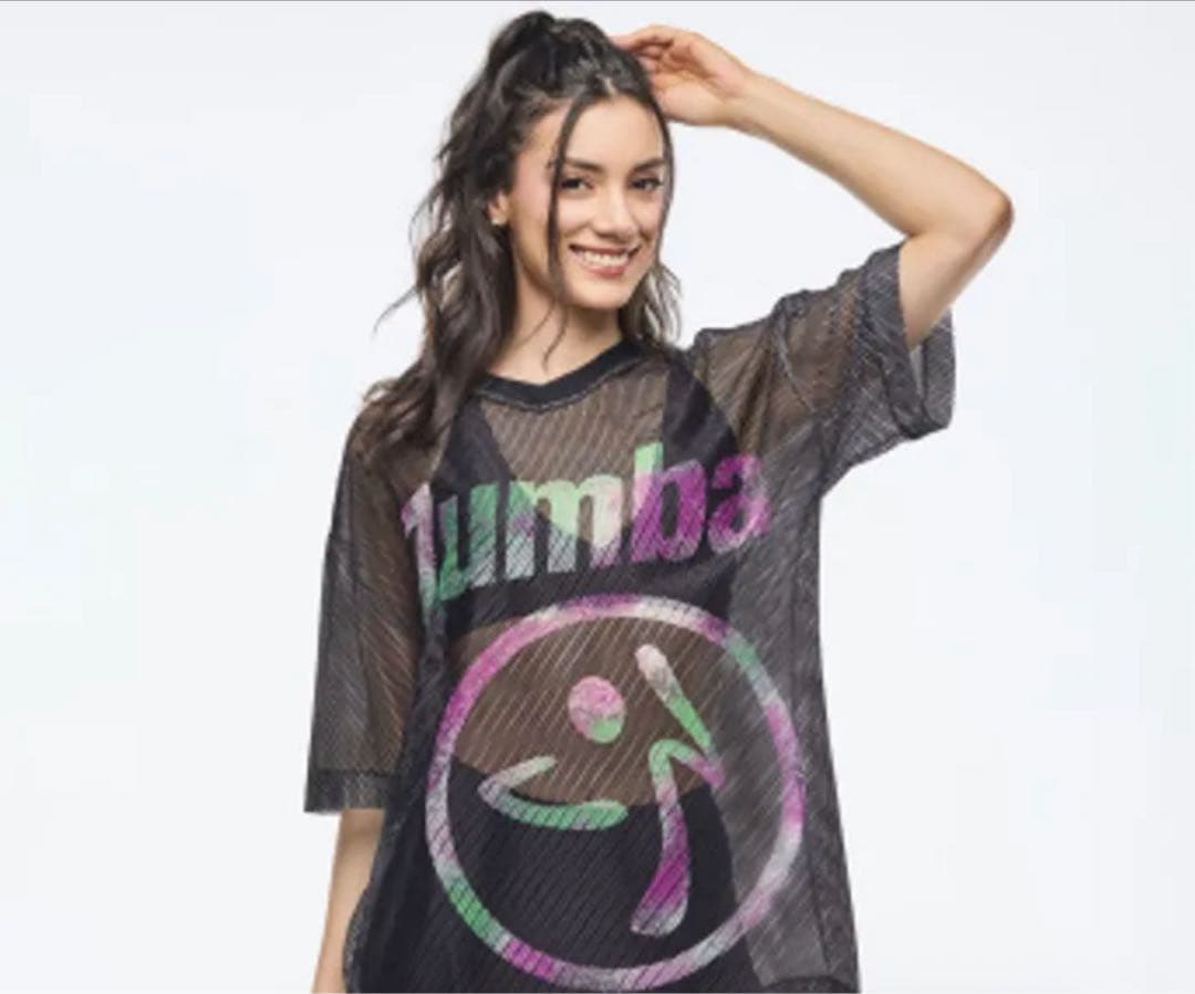 Zumba メッシュオーバーサイズTシャツ