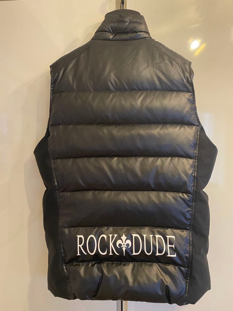 ROCK DUDE ブラック ダウンベスト
