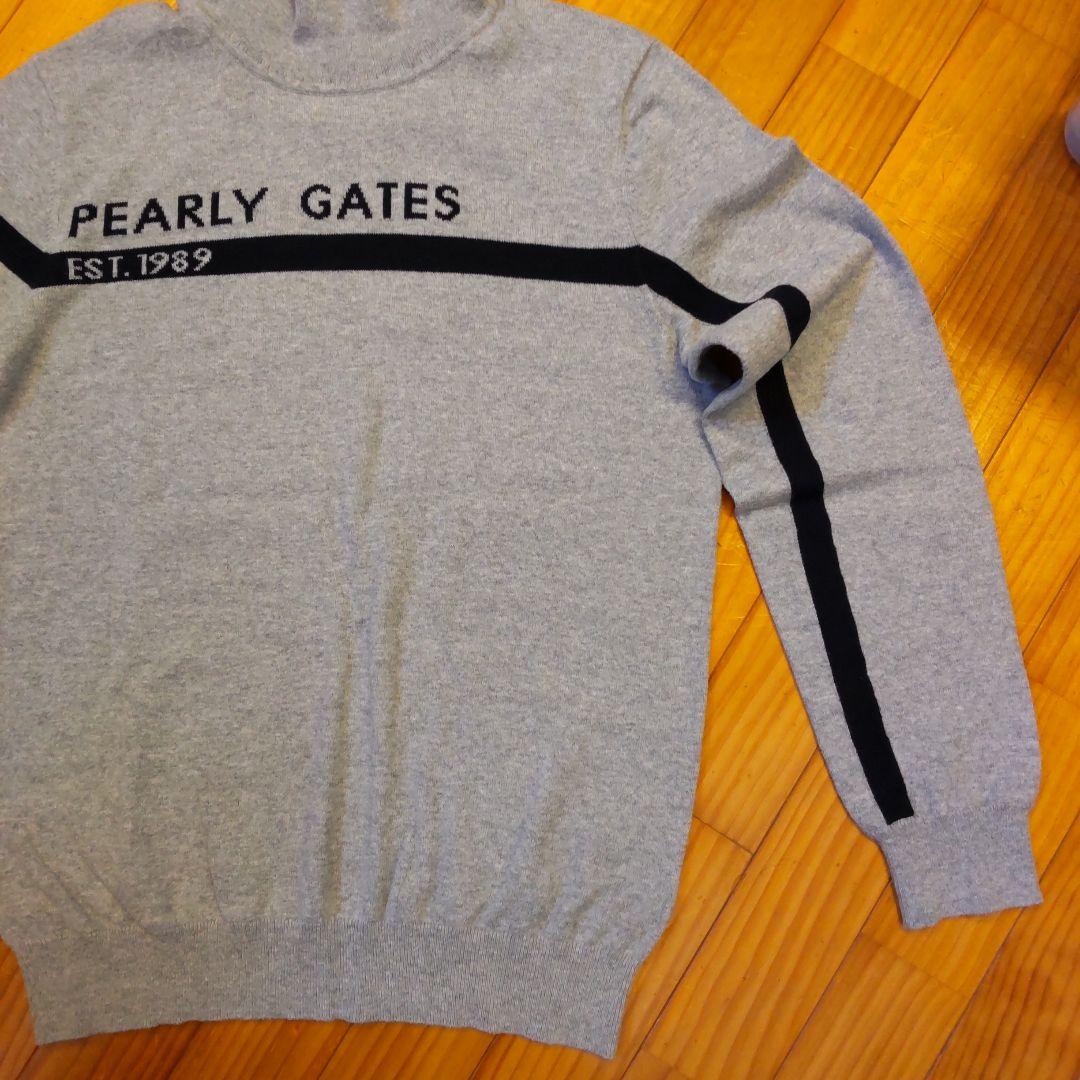 PEARLY GATES タートルネックセーター グレー