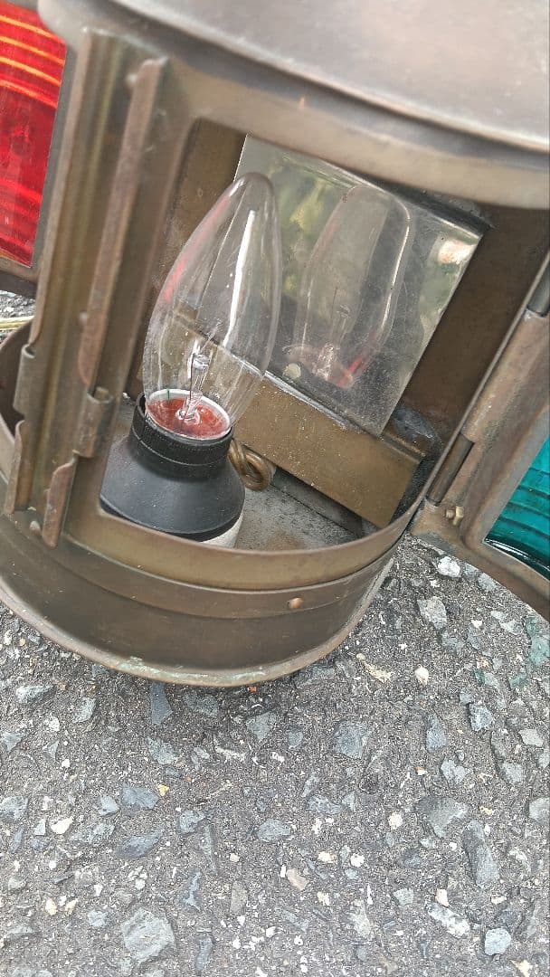レトロランタン 赤緑レンズ AC電源