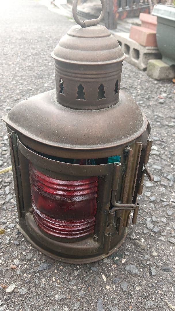 レトロランタン 赤緑レンズ AC電源