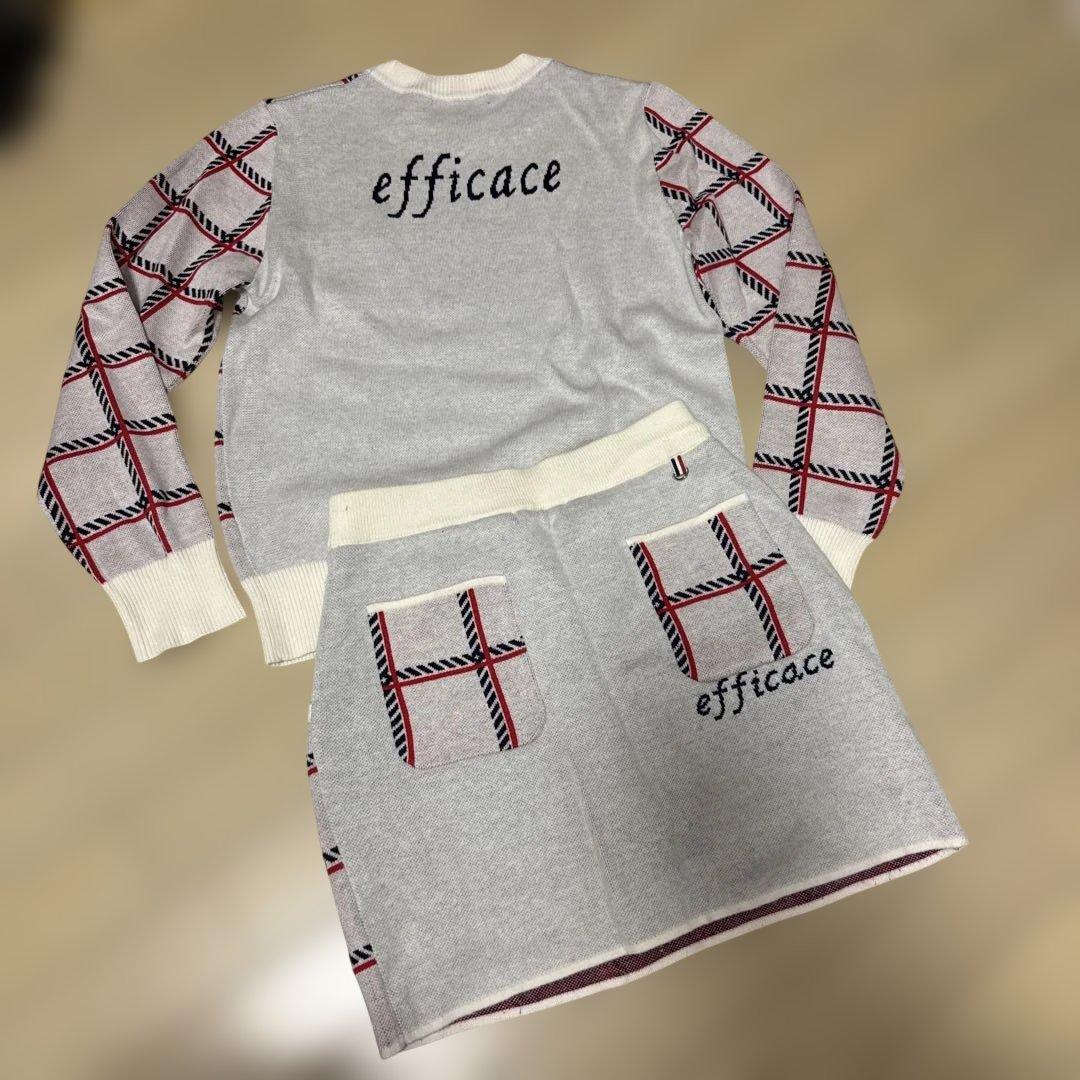effitace チェック柄 セーター・スカートセット