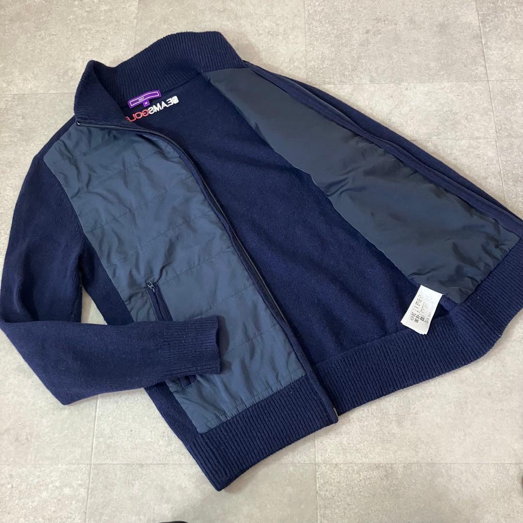 BEAMS GOLF ニット切り替え 中綿入りジャケット/M/ブルゾン