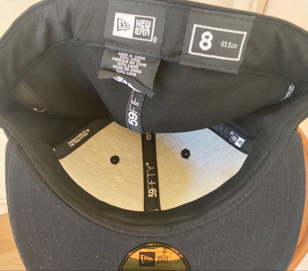 NEW ERA　８　ニューエラ　無地　キャップ　カスタム品　63.5cm