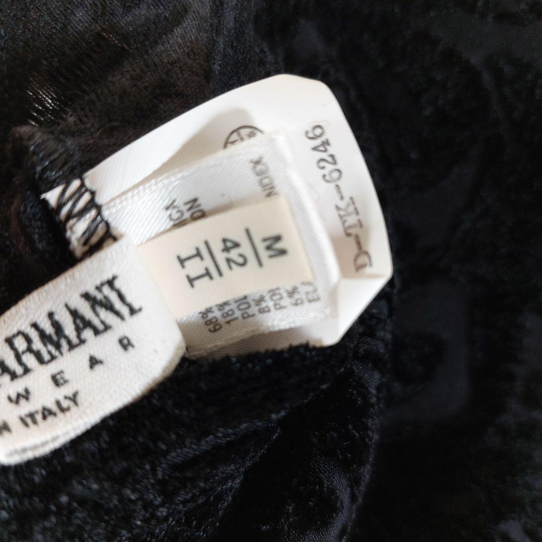 【希少】 GiorgioARMANI　ベロアシルクレオタード　ブラック　M