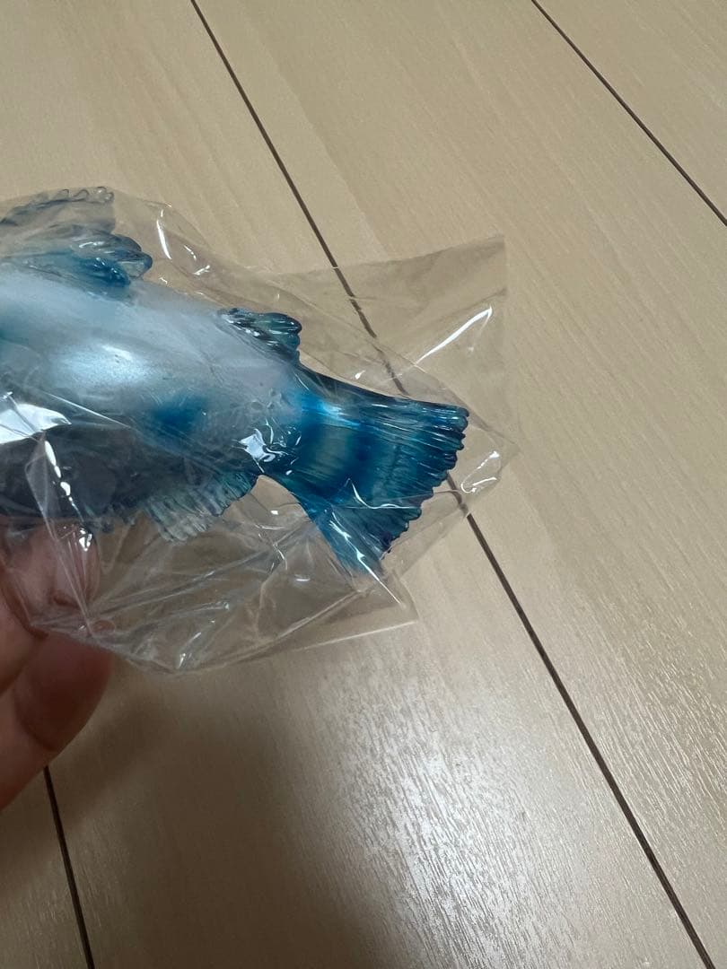 ヤモマーク ソフビ カサゴ クリア成型　青
