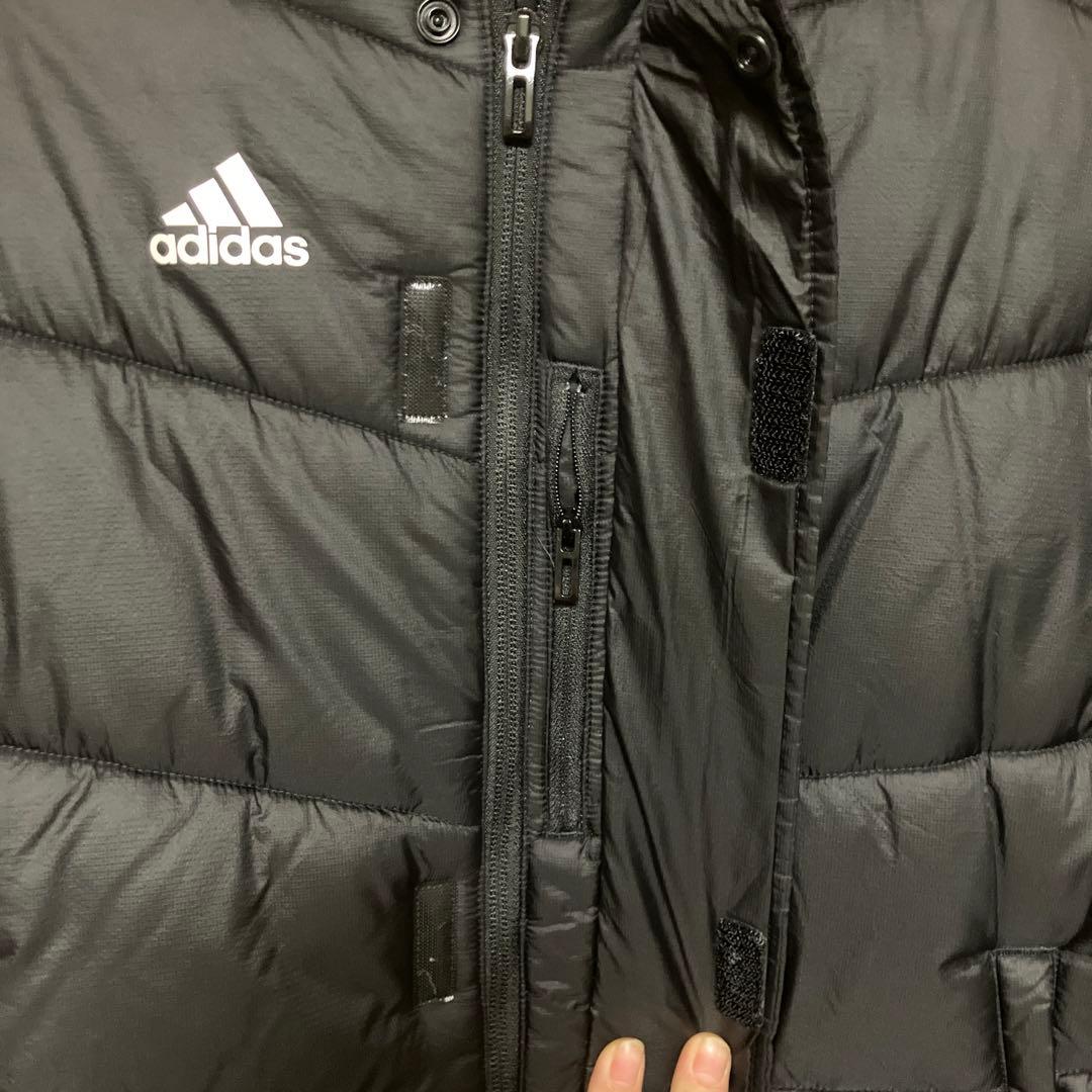 極美品⭐︎adidas アディダス ロングダウン ベンチコート ブラック 140