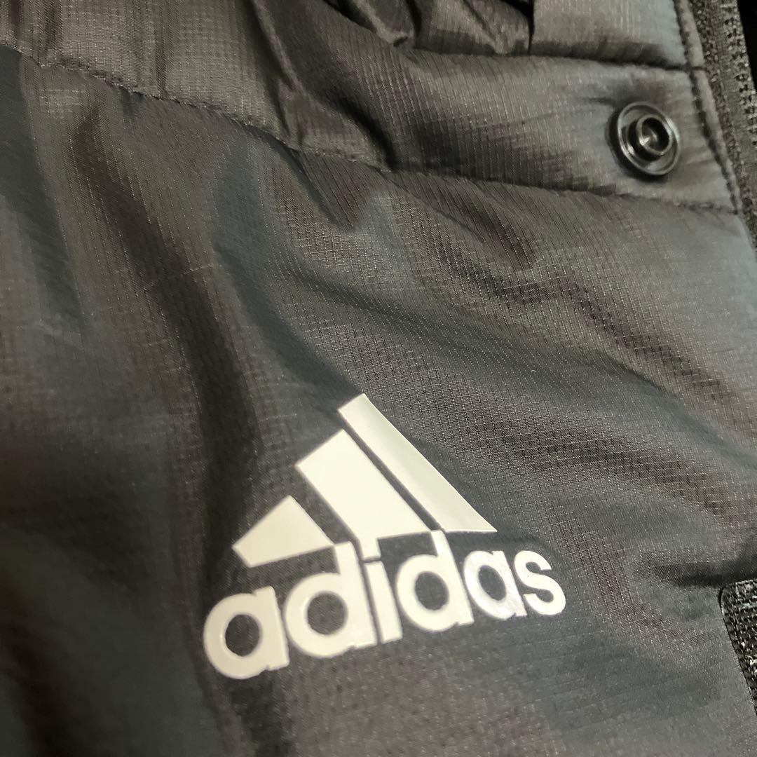極美品⭐︎adidas アディダス ロングダウン ベンチコート ブラック 140