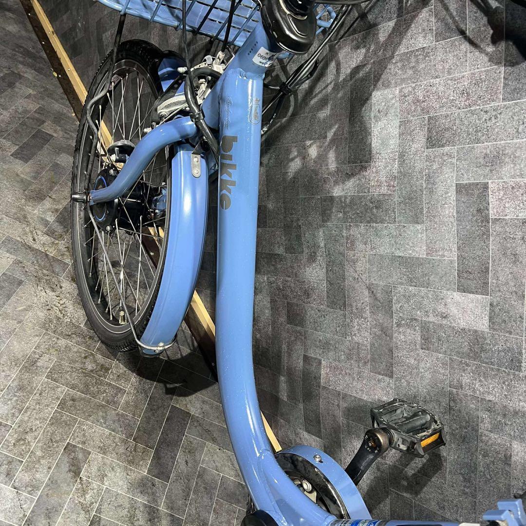 電動アシスト自転車 チャイルドシート付き 青