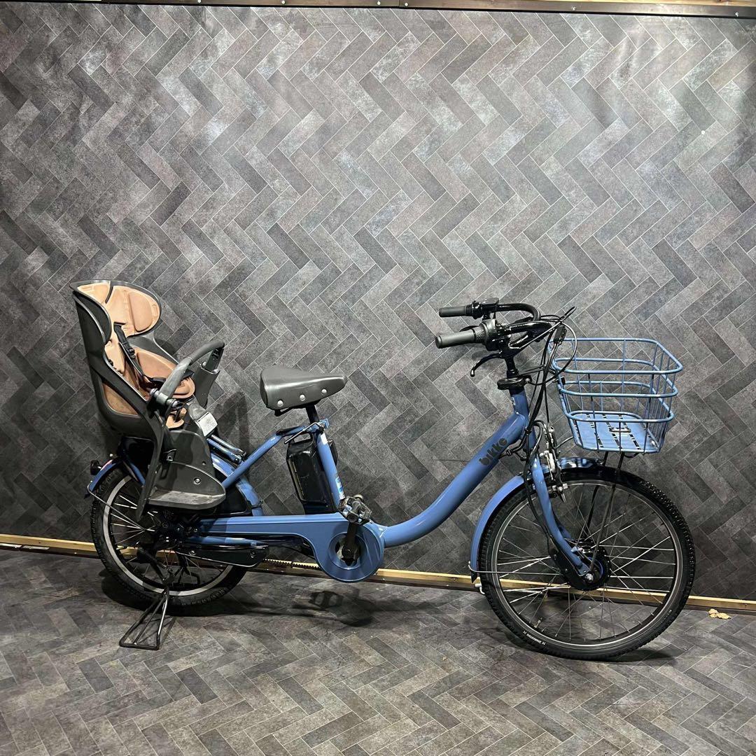 電動アシスト自転車 チャイルドシート付き 青