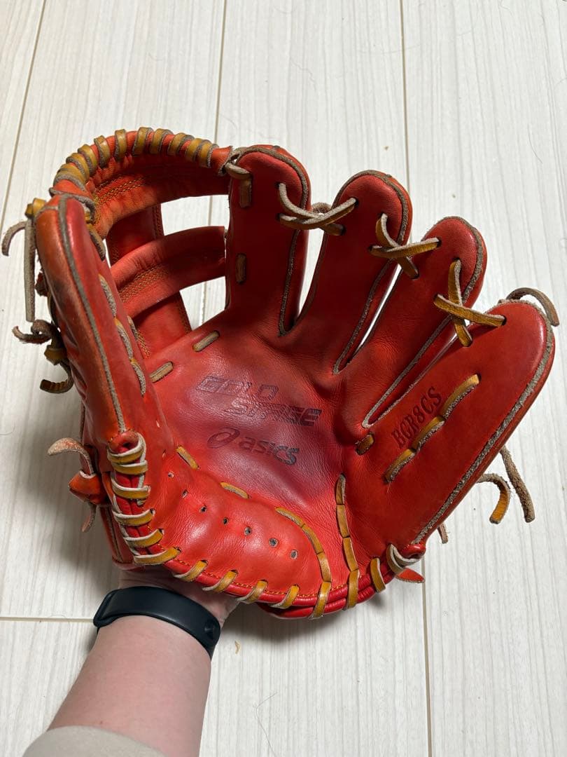 ゴールドステージ 野球用グローブ 右投げ オレンジ
