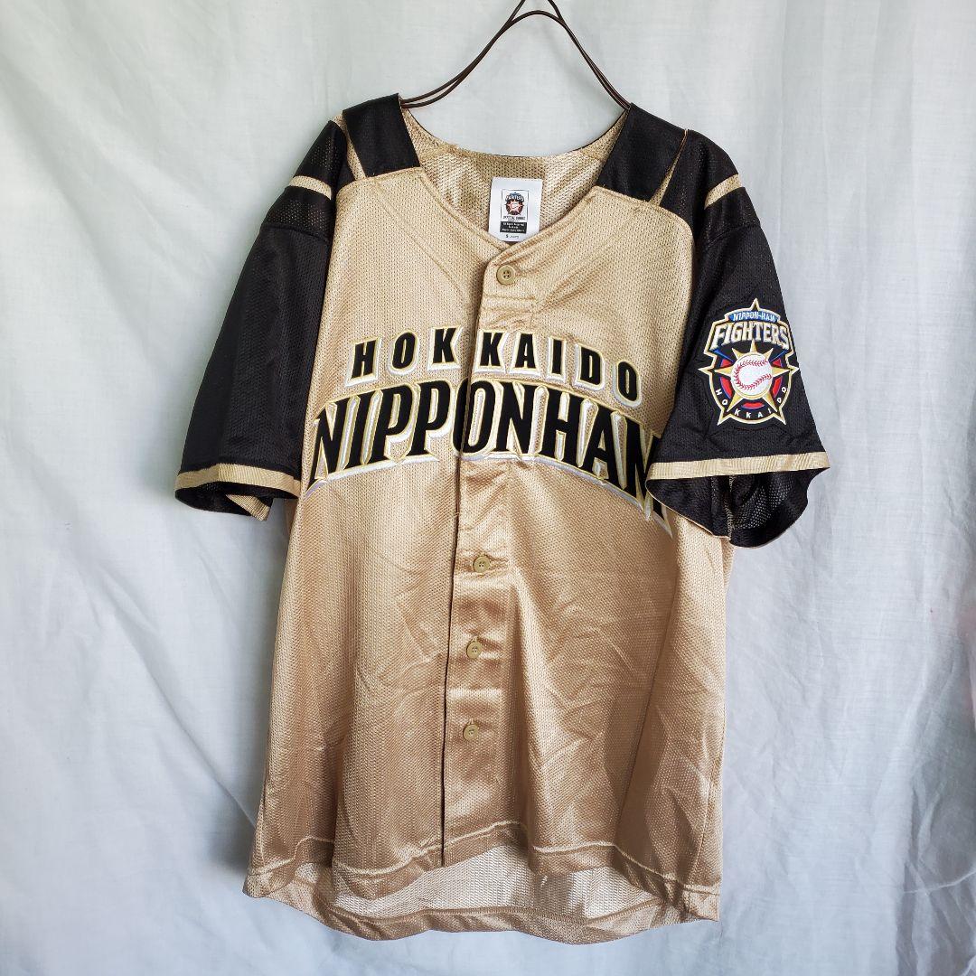 北海道日本ハムファイターズ　日ハム 王子 ビジター 金 ユニフォーム　斎藤佑樹