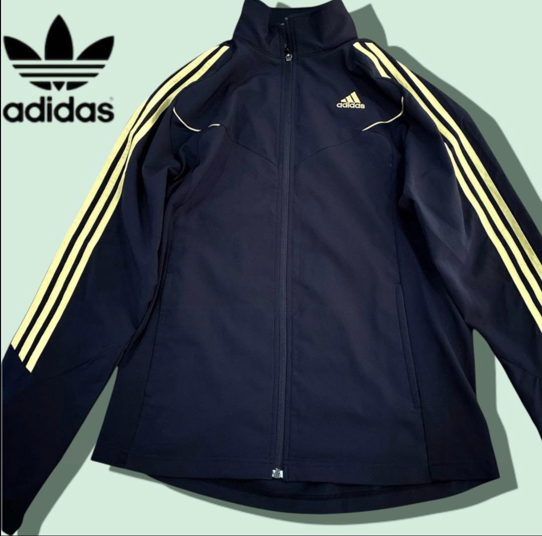 【極美品】adidas ジャージ 上下セット Lサイズ 黒×金　セットアップ