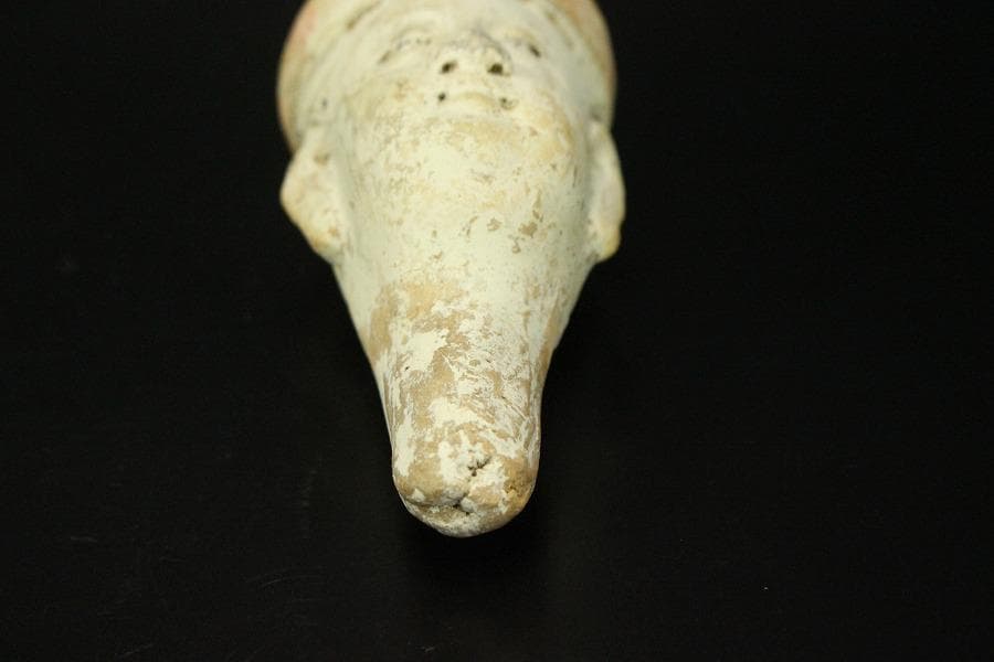 中国美術 唐三彩 宦官 俑 置物 高47cm(LC368)