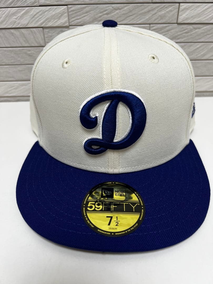 New Era 59FIFTY キャップ 7 1/2 ホワイト/ネイビー