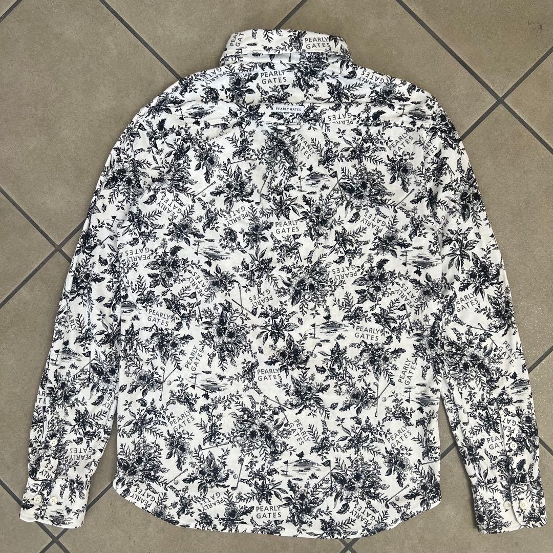 Pearly gates パーリーゲイツ　花柄　メンズ　長袖シャツ　ゴルフ　総柄