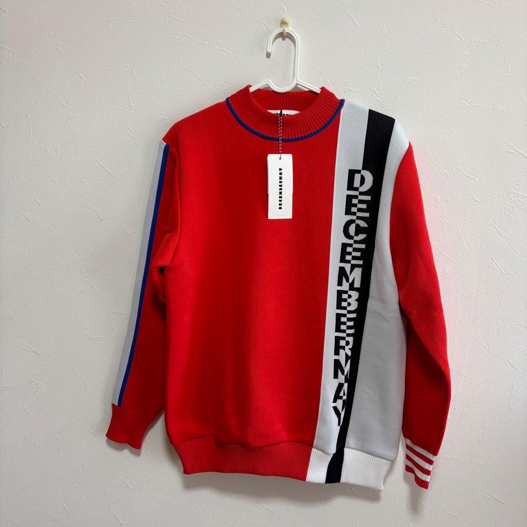 ディセンバーメイセーター ニット Stripe logo High neck