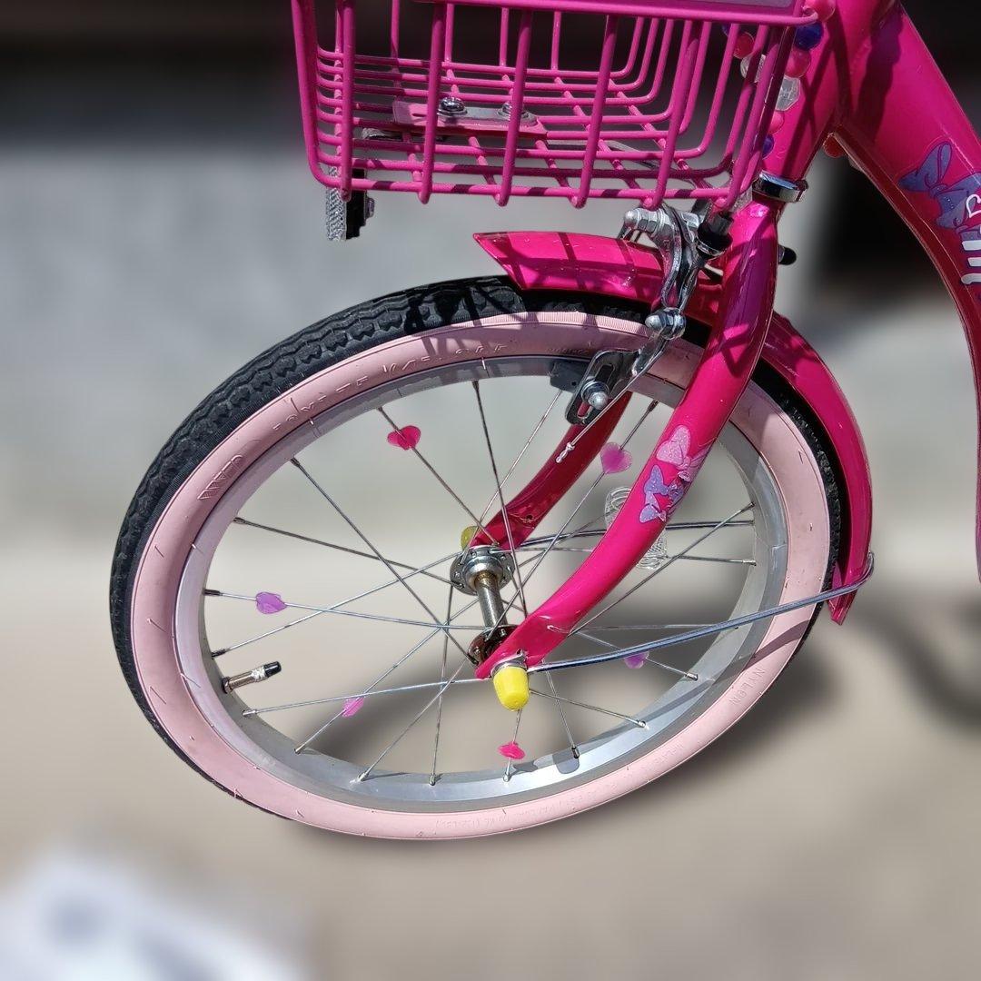 アイデス　子供用自転車　ミニーマウス　ポッピンリボン　18インチ　ピンク