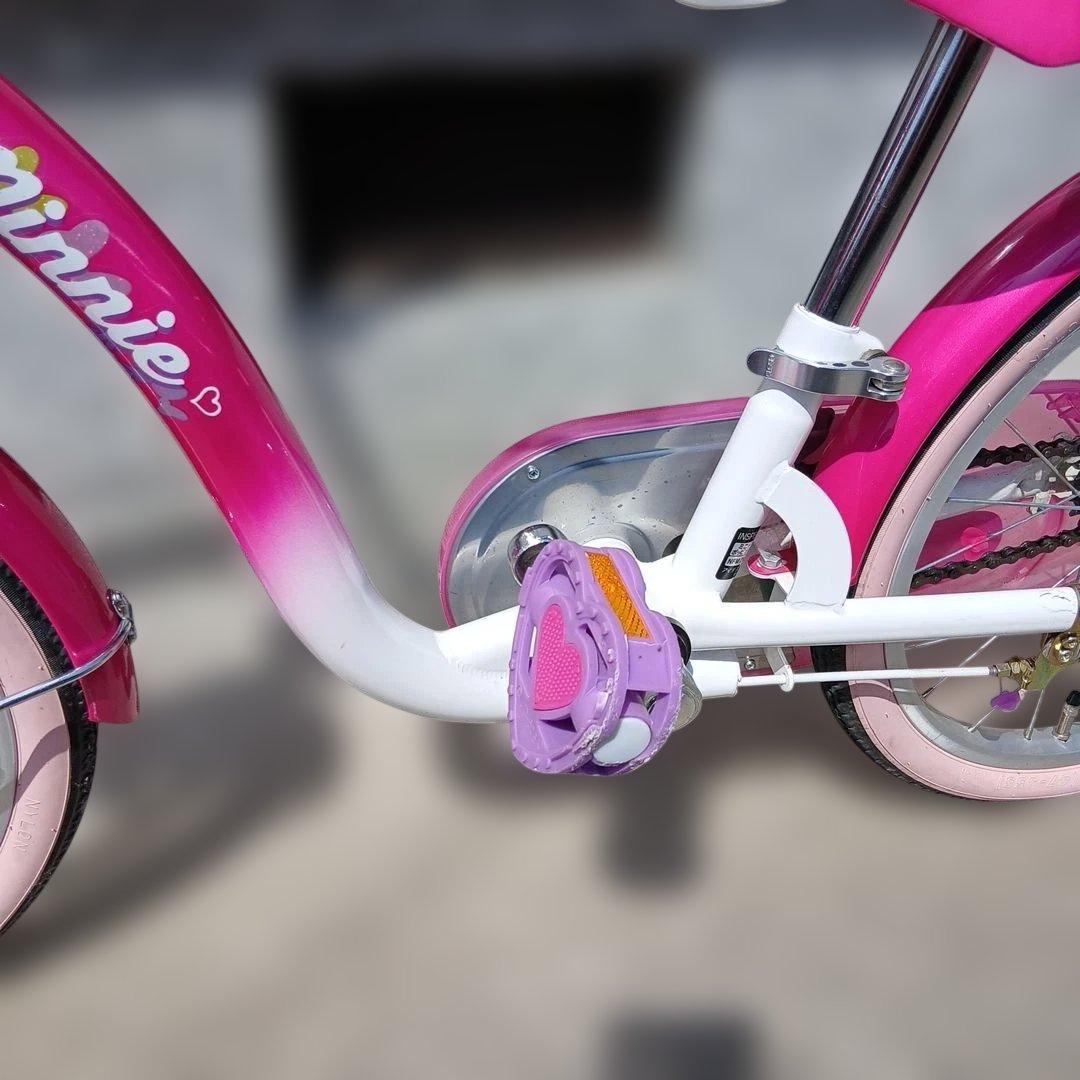 アイデス　子供用自転車　ミニーマウス　ポッピンリボン　18インチ　ピンク