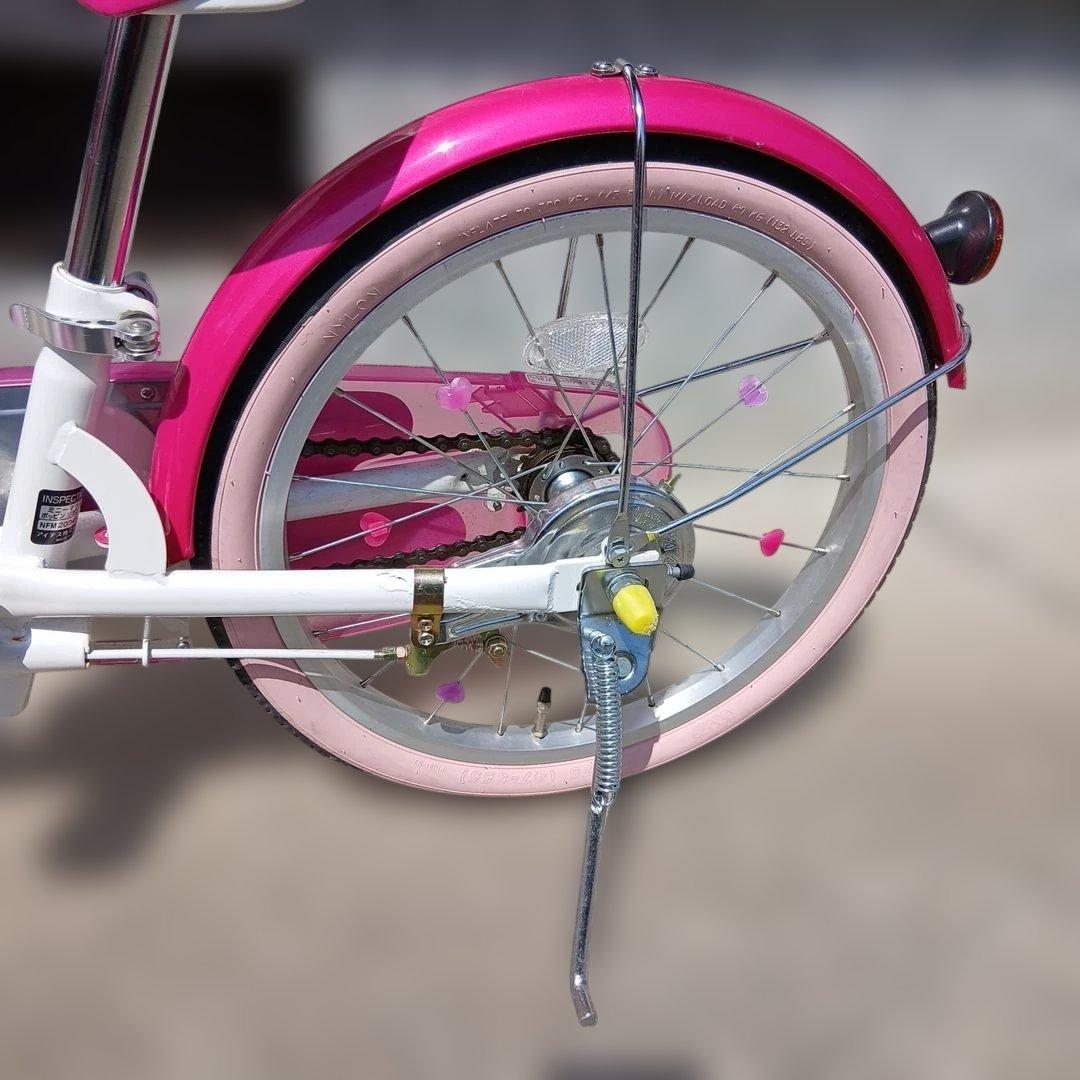 アイデス　子供用自転車　ミニーマウス　ポッピンリボン　18インチ　ピンク