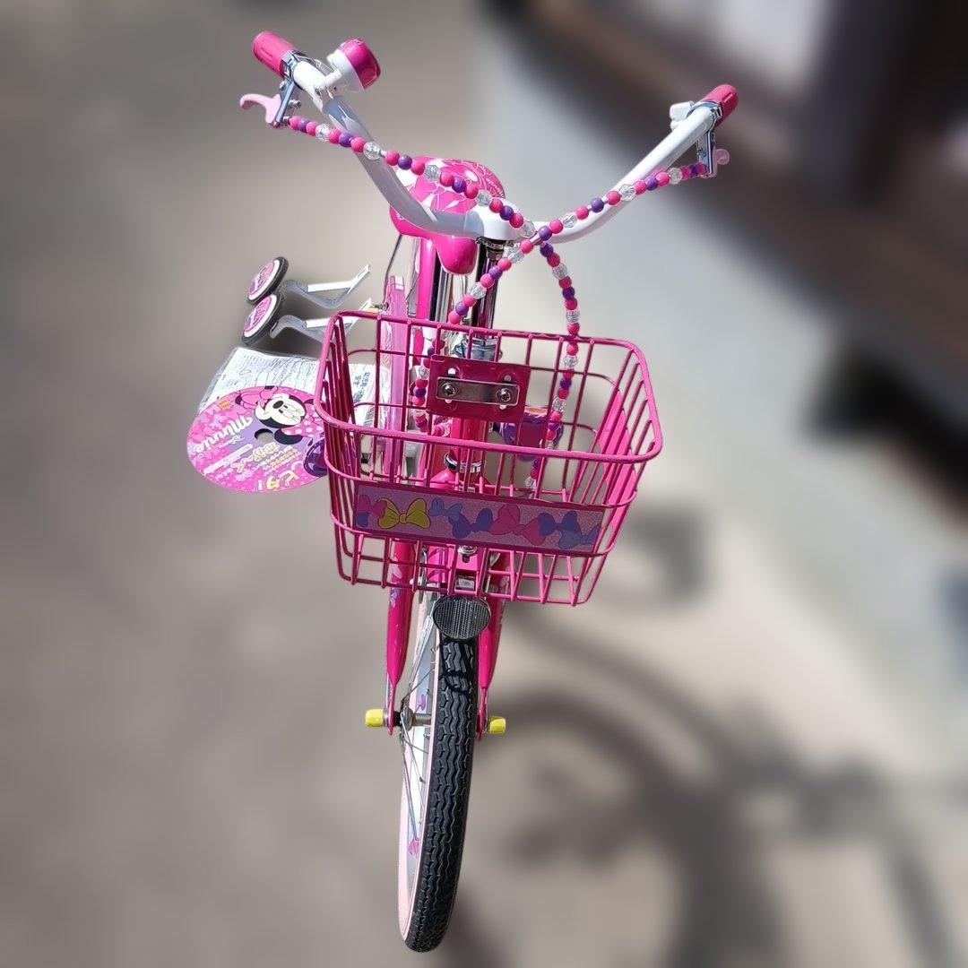 アイデス　子供用自転車　ミニーマウス　ポッピンリボン　18インチ　ピンク