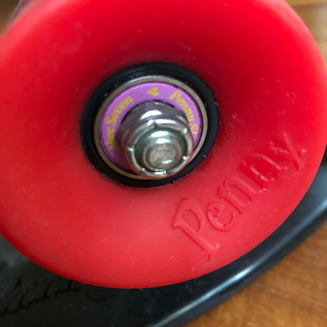 Penny スケートボード 黒 ラスタカラー傷少ない動き良好ペニークルージング