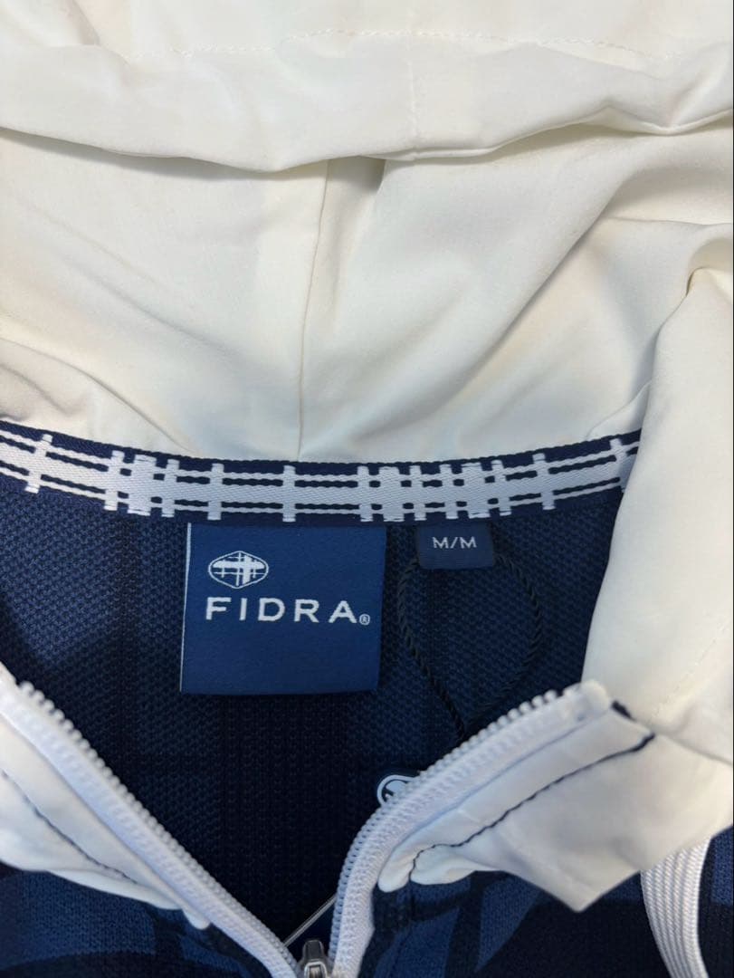 新品 フィドラ FIDRA ニットパーカー フルジップ フード付き ネイビー M