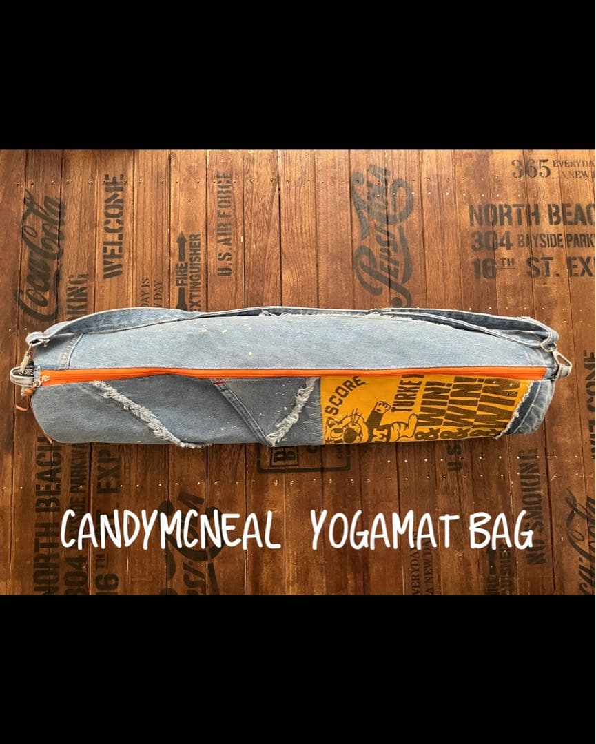 【ヨガマットバッグ】デニムリメイク　ヨガマットケースyoga ピラティスLAVA