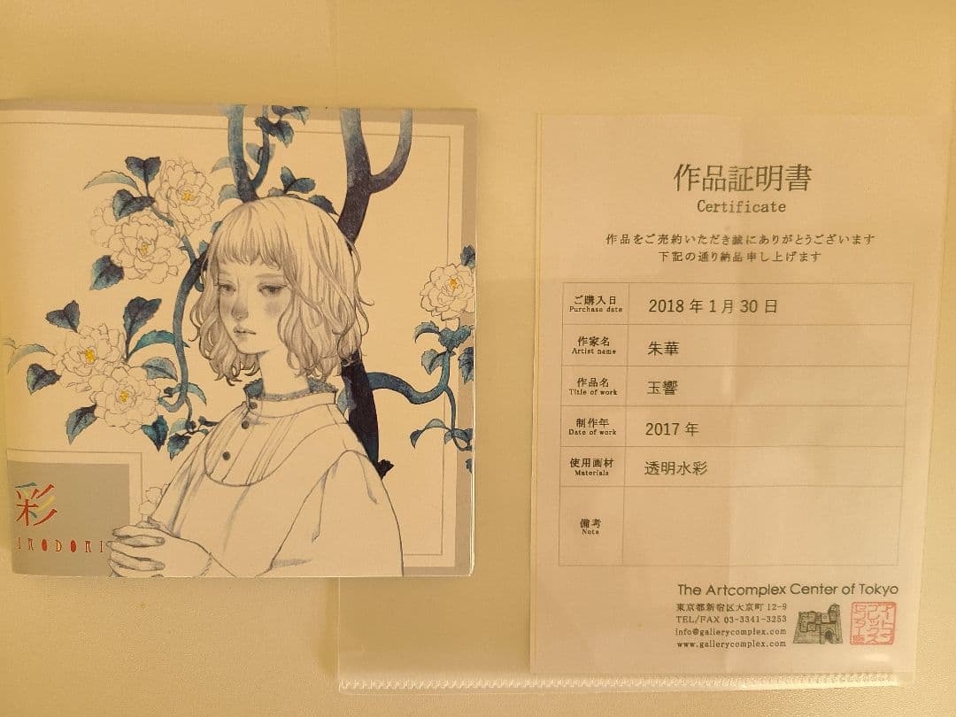 朱華　原画作品　水彩画　イラスト集付き