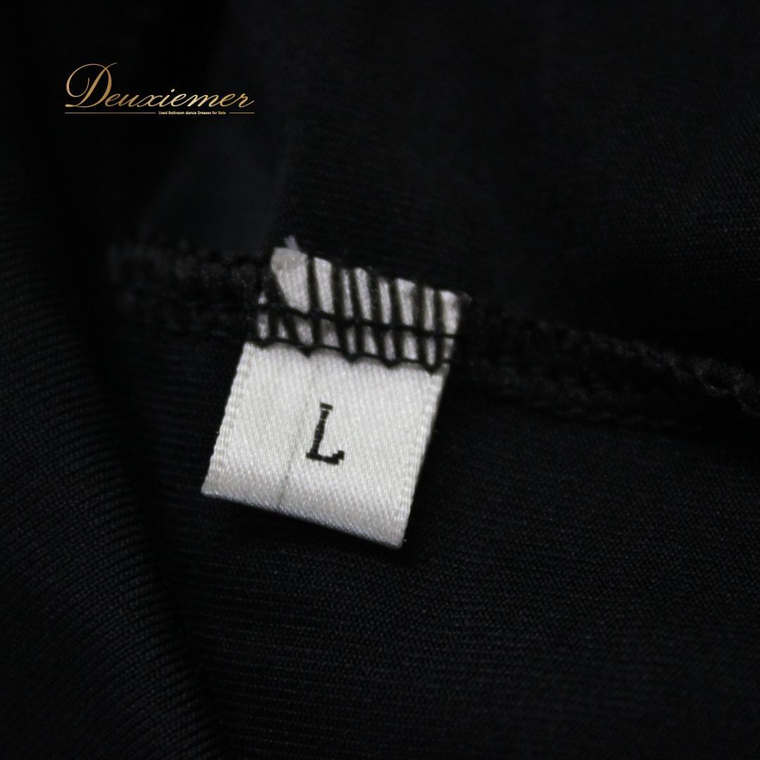 【美品 社交ダンス衣装】上下セット レッスンウェア パーティー Baysa 黒