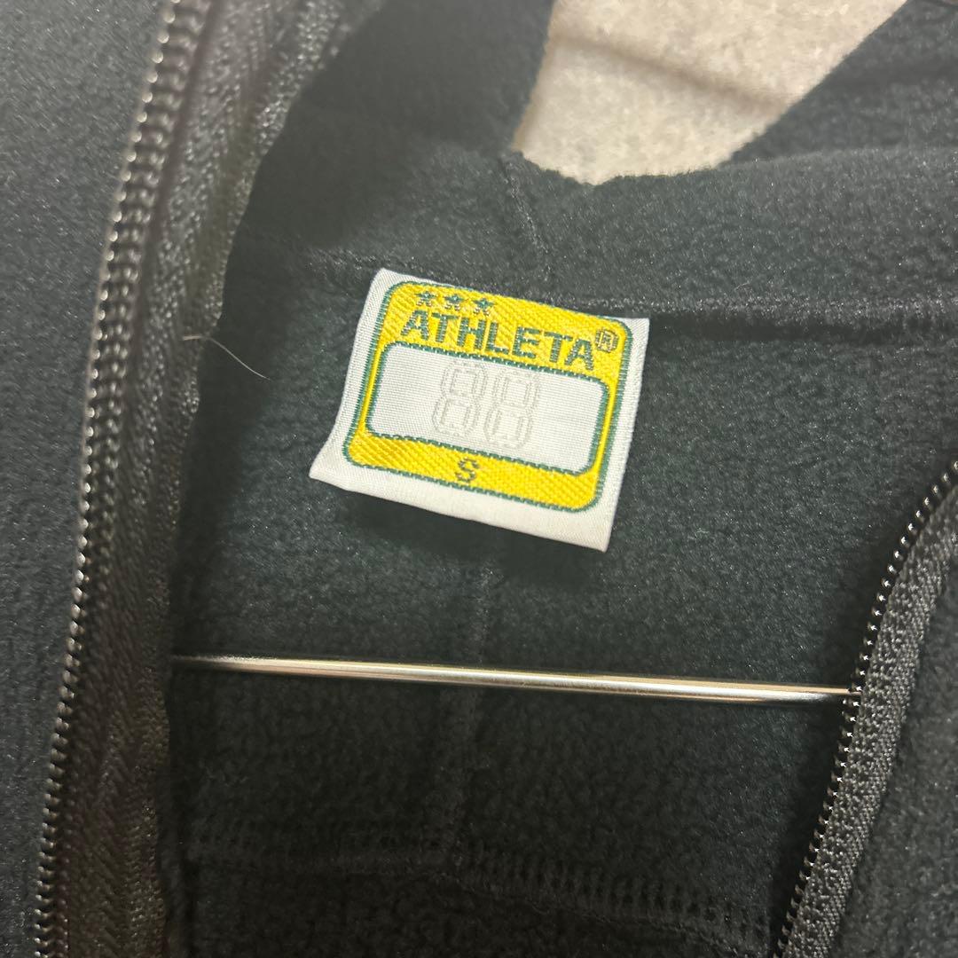 ATHLETA フルジップパーカー スウェットパンツ セット ブラック　フリース