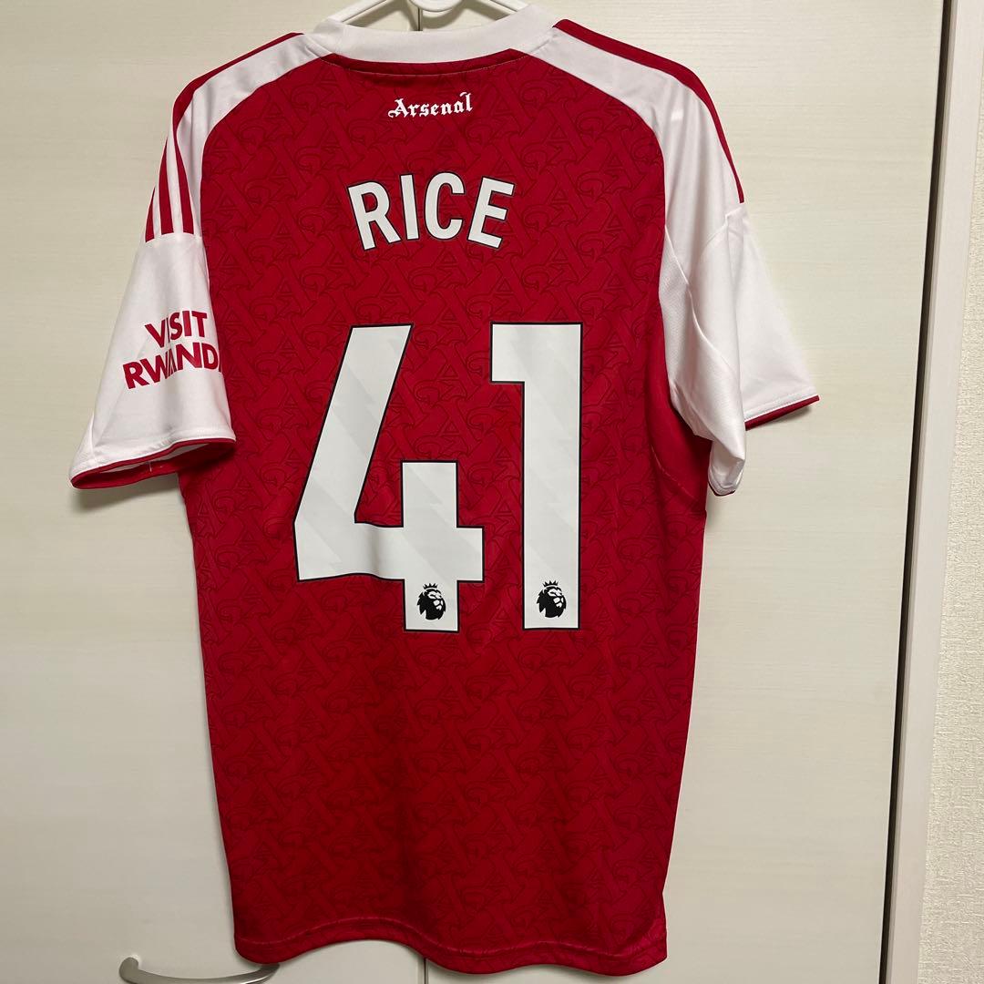 アーセナル RICE 41 プレミアリーグ 赤 シャツ
