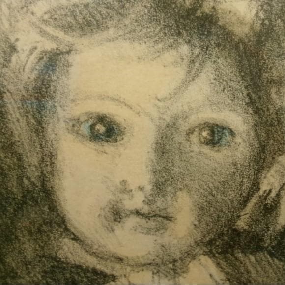 【真作】◆小磯良平『フランス人形』銅版画◆検）東郷青児 高塚省吾 宮永岳彦