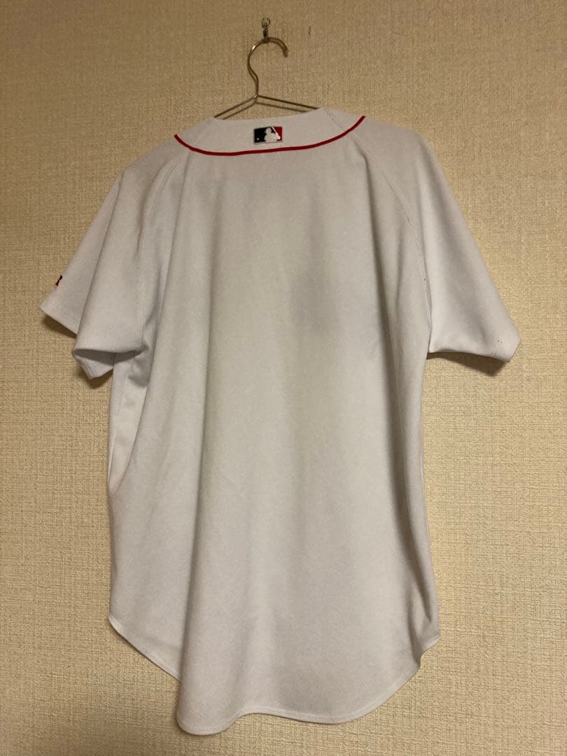 希少90sRUSSELL MLB公式ベースボールシャツRED SOX　USA製