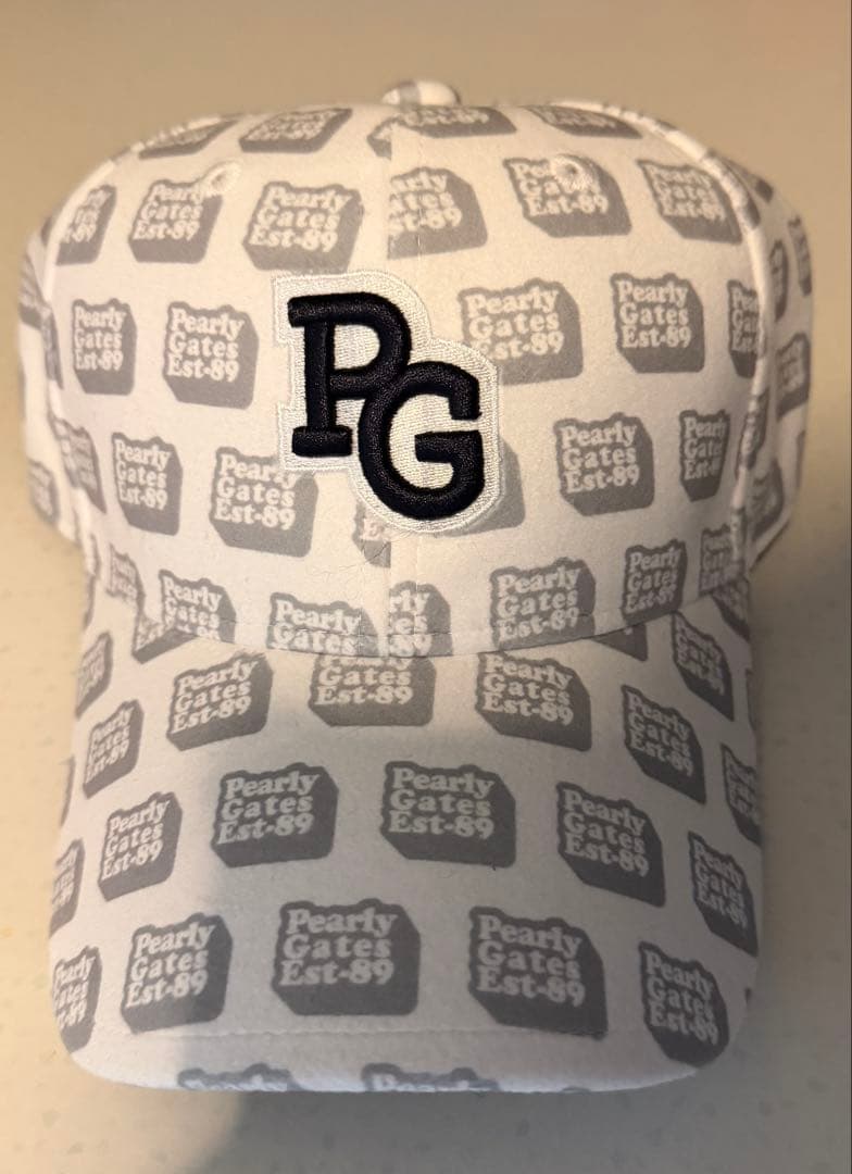 PEARLY GATES パーリーゲイツ ブロックロゴ柄起毛キャップ