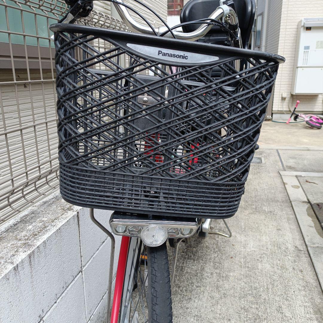 電動アシスト自転車　子供乗せ　後ろ　赤