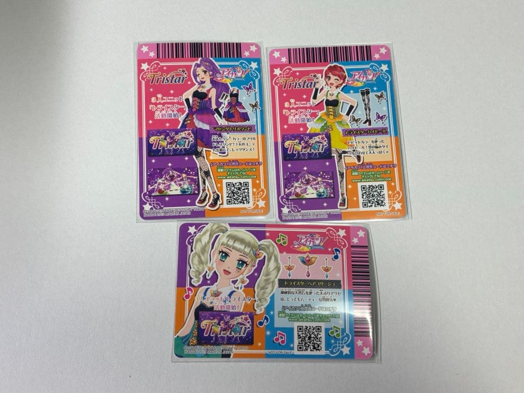 【美品】アイカツカード 初期DVD特典 Tristar マゼンダトリオワンピ