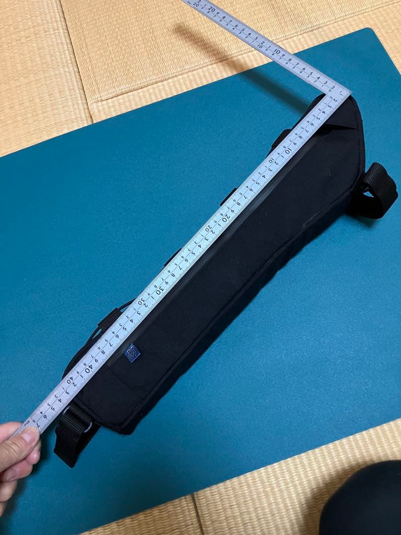 ハンドメイドフレームバッグ　コーデュラ500ブラック　43cm