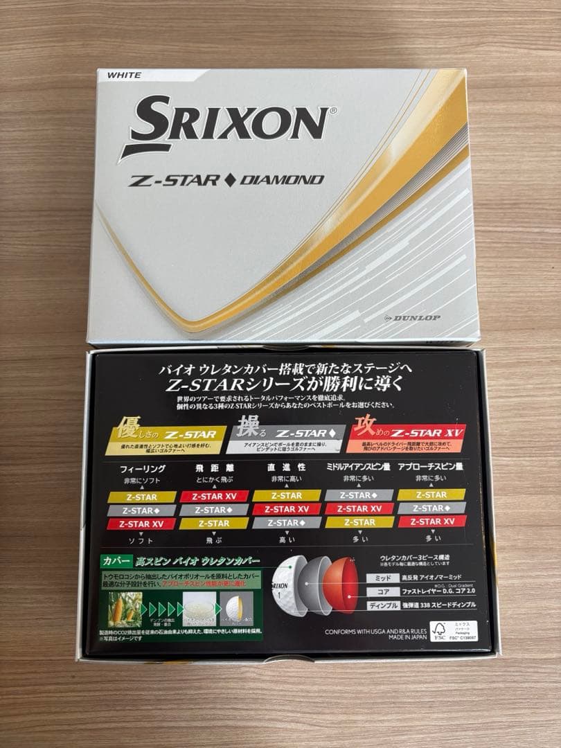 2025Srixon Z-STAR DIAMOND ゴルフボール 2箱セット