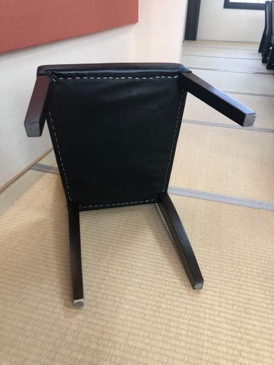 カフェ　12脚セット椅子　合皮　黒