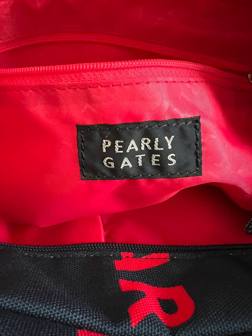 PEARLY GATES カートバッグ ネイビー/レッド