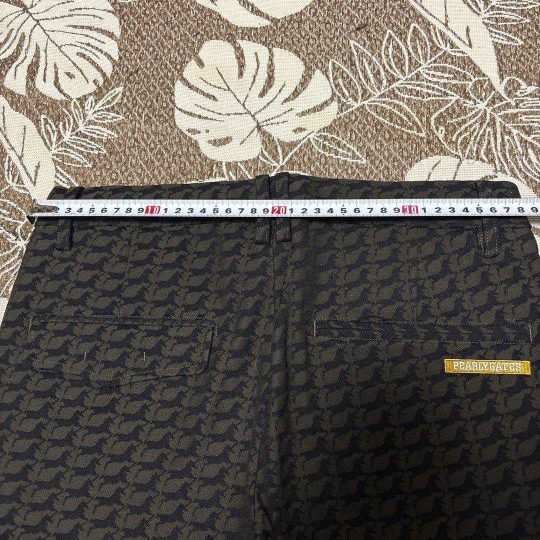 PEARLY GATES(パーリーゲイツ)総柄ウール混ストレッチロングパンツ　S