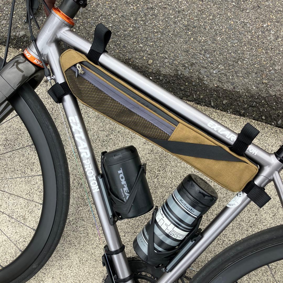 ハンドメイド　フレームバッグ　コーデュラ1000 コヨーテ 42cm