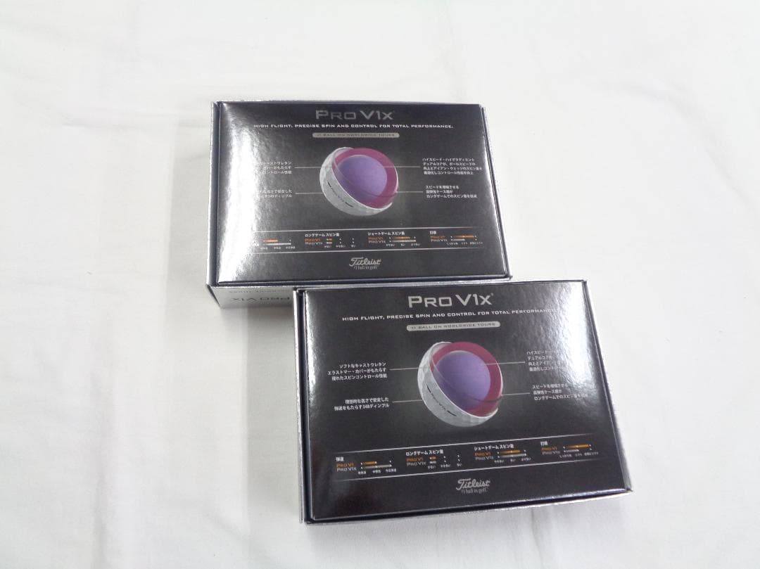 ☆新品未使用☆タイトリスト Pro V1xローナンバー ゴルフボール 2ダース