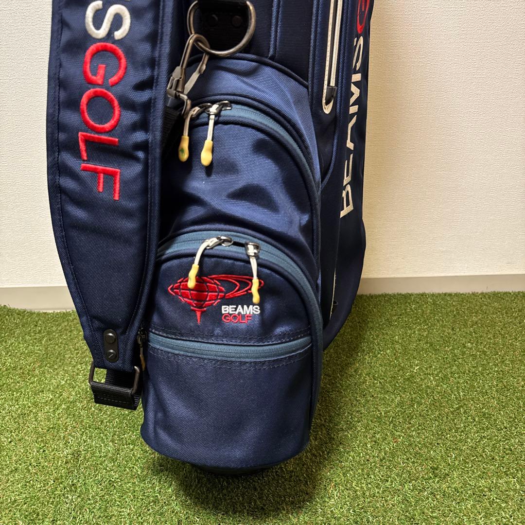 BEAMS GOLF ビームスゴルフ ネイビー キャディバッグ スタンド式
